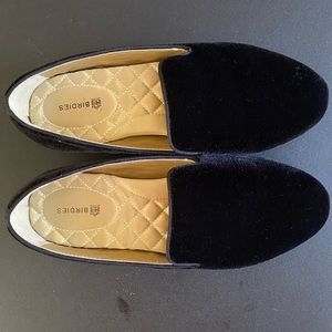 Birdies: The Starling Black Velvet Flats
